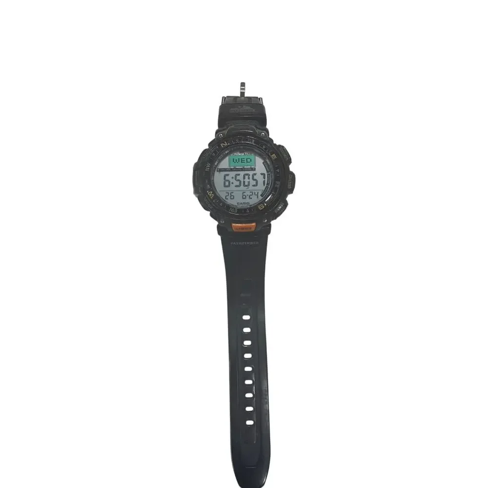 Casio Pathfinder PAG-40 Watch Men 53mm Digital Black Triple Sensor New batteries